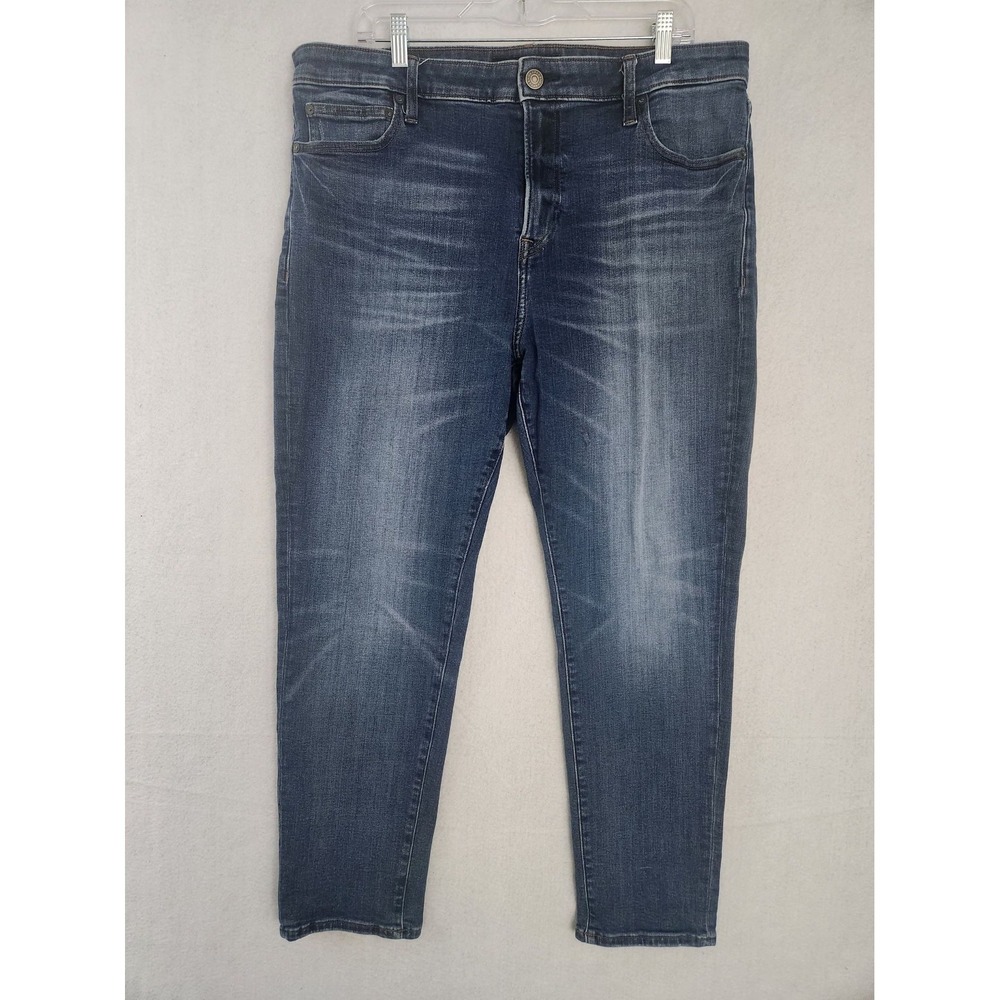 Express Mens Hyper Stretch Athletic Slim Jeans 36 x 27 Blue Denim